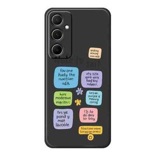 For Samsung Galaxy S22+ 5G B Series Minimalist TPU Creative Painted Phone Case(Black A1000)