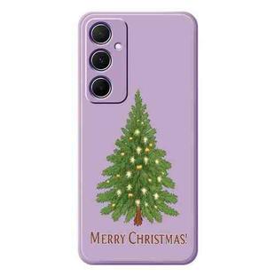 For Samsung Galaxy S21 5G B Series Minimalist TPU Creative Painted Phone Case(Purple A0991)