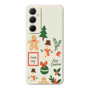 For Samsung Galaxy S21 5G B Series Minimalist TPU Creative Painted Phone Case(White A0996)