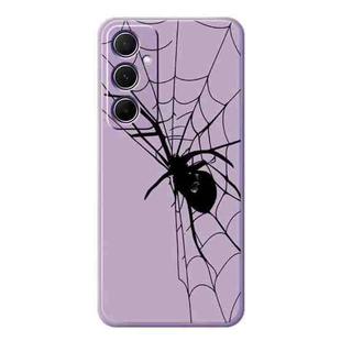 For Samsung Galaxy S21 5G B Series Minimalist TPU Creative Painted Phone Case(Purple A1001)