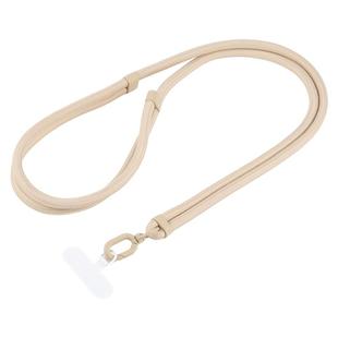 7mm Polyester Solid Color Two-way Adjustable Crossbody Mobile Phone Lanyard(Camel)