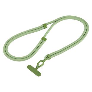 7mm Polyester Solid Color Two-way Adjustable Crossbody Mobile Phone Lanyard(Green)