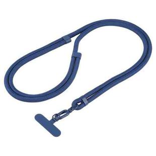7mm Polyester Solid Color Two-way Adjustable Crossbody Mobile Phone Lanyard(Midnight Blue)