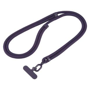 7mm Polyester Solid Color Two-way Adjustable Crossbody Mobile Phone Lanyard(Navy Blue)