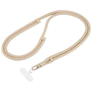 7mm Polyester Solid Color Minimalist Adjustable Crossbody Mobile Phone Lanyard(Camel)