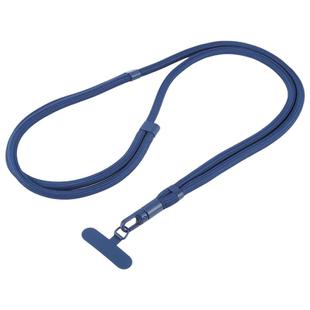 7mm Polyester Solid Color Minimalist Adjustable Crossbody Mobile Phone Lanyard(Midnight Blue)