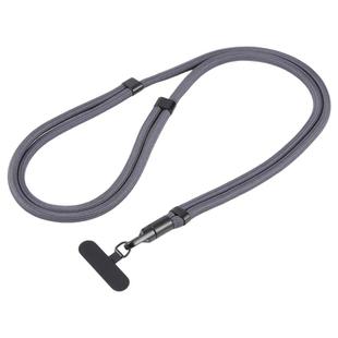 7mm Polyester Solid Color Minimalist Adjustable Crossbody Mobile Phone Lanyard(Light Grey)