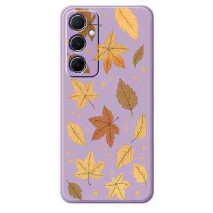 For Samsung Galaxy S21 5G C Series Minimalist TPU Creative Painted Phone Case(Purple A1026)