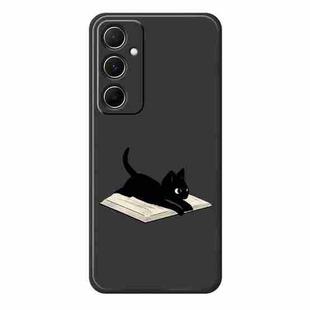 For Samsung Galaxy S21 Ultra 5G C Series Minimalist TPU Creative Painted Phone Case(Black A1013)