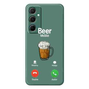 For Samsung Galaxy S21 Ultra 5G C Series Minimalist TPU Creative Painted Phone Case(Green A1021)