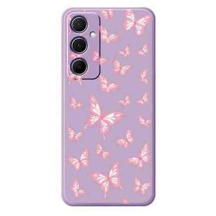 For Samsung Galaxy S21 Ultra 5G C Series Minimalist TPU Creative Painted Phone Case(Purple A1033)
