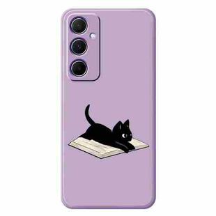 For Samsung Galaxy S10+ C Series Minimalist TPU Creative Painted Phone Case(Purple A1013)