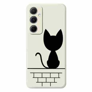 For Samsung Galaxy S23 5G D Series Minimalist TPU Creative Painted Phone Case(White A1052)