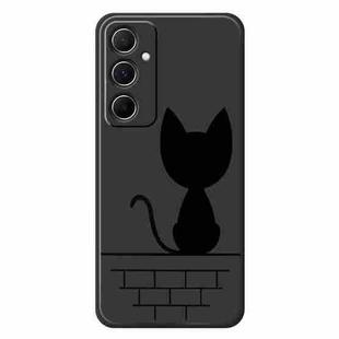 For Samsung Galaxy S22+ 5G D Series Minimalist TPU Creative Painted Phone Case(Black A1052)