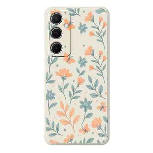 For Samsung Galaxy S22+ 5G D Series Minimalist TPU Creative Painted Phone Case(White A1059)