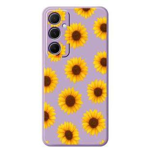 For Samsung Galaxy S21 5G D Series Minimalist TPU Creative Painted Phone Case(Purple A1049)