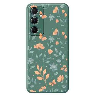 For Samsung Galaxy S21 Ultra 5G D Series Minimalist TPU Creative Painted Phone Case(Green A1059)