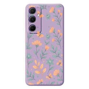 For Samsung Galaxy S21 Ultra 5G D Series Minimalist TPU Creative Painted Phone Case(Purple A1059)