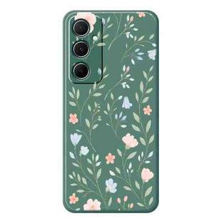 For Samsung Galaxy S21 Ultra 5G D Series Minimalist TPU Creative Painted Phone Case(Green A1060)