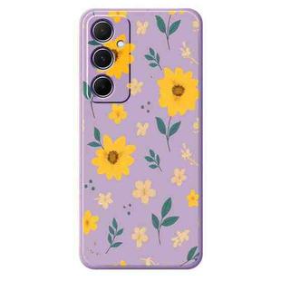 For Samsung Galaxy S22+ 5G E Series Minimalist TPU Creative Painted Phone Case(Purple A1074)