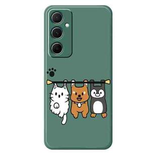 For Samsung Galaxy S22+ 5G E Series Minimalist TPU Creative Painted Phone Case(Green A1079)