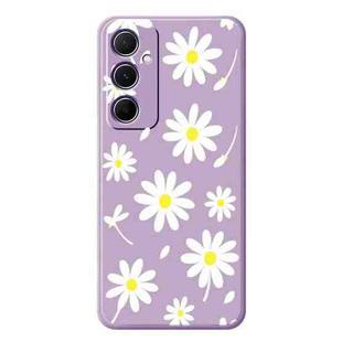 For Samsung Galaxy S21 5G E Series Minimalist TPU Creative Painted Phone Case(Purple A1068)