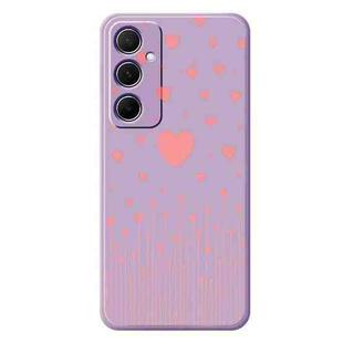 For Samsung Galaxy S21 5G E Series Minimalist TPU Creative Painted Phone Case(Purple A1072)