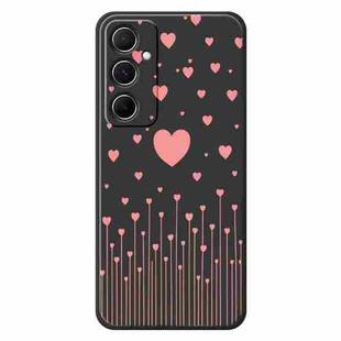 For Samsung Galaxy S21 Ultra 5G E Series Minimalist TPU Creative Painted Phone Case(Black A1072)