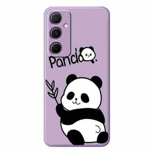 For Samsung Galaxy S21 Ultra 5G E Series Minimalist TPU Creative Painted Phone Case(Purple A1073)