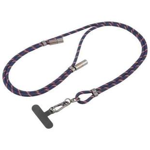 Type-C to 8 Pin Data Charging Cable Crossbody Phone Long Lanyard(Dark Blue)