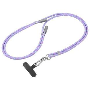 Type-C to 8 Pin Data Charging Cable Crossbody Phone Long Lanyard(Purple)