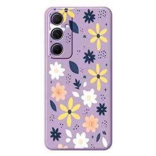 For Samsung Galaxy S21 5G F Series Minimalist TPU Creative Painted Phone Case(Purple A1087)