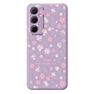 For Samsung Galaxy S21 5G F Series Minimalist TPU Creative Painted Phone Case(Purple A1094)