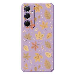 For Samsung Galaxy S21 5G F Series Minimalist TPU Creative Painted Phone Case(Purple A1098)