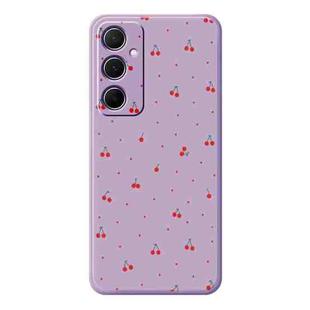 For Samsung Galaxy S21 Ultra 5G F Series Minimalist TPU Creative Painted Phone Case(Purple A1096)