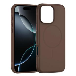 For iPhone 16 Pro Max Imitation Original Magsafe PC Hybrid TPU Phone Case(Coffee)