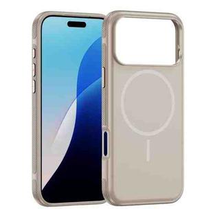 For iPhone 17 Pro Imitation Original Magsafe PC Hybrid TPU Phone Case(Beige Grey)