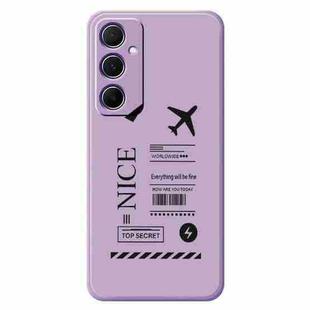 For Samsung Galaxy S24 FE 5G G Series Minimalist TPU Creative Painted Phone Case(Purple A1111)