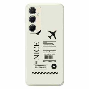 For Samsung Galaxy S23 FE 5G G Series Minimalist TPU Creative Painted Phone Case(White A1111)