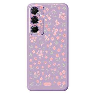 For Samsung Galaxy S23 5G G Series Minimalist TPU Creative Painted Phone Case(Purple A1101)