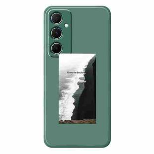 For Samsung Galaxy S22 Ultra 5G G Series Minimalist TPU Creative Painted Phone Case(Green A1106)