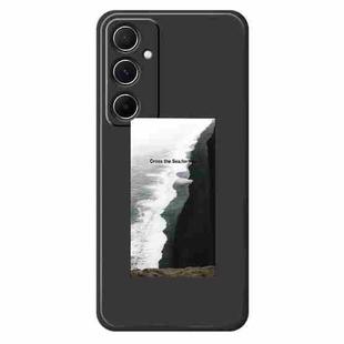 For Samsung Galaxy S22+ 5G G Series Minimalist TPU Creative Painted Phone Case(Black A1106)