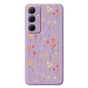 For Samsung Galaxy S21 5G G Series Minimalist TPU Creative Painted Phone Case(Purple A1112)