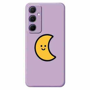 For Samsung Galaxy S21 Ultra 5G G Series Minimalist TPU Creative Painted Phone Case(Purple A1102)