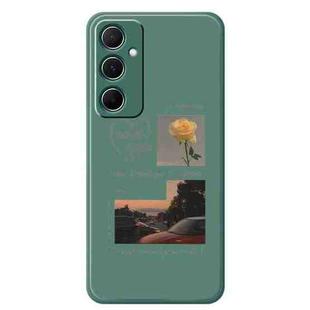 For Samsung Galaxy S21 Ultra 5G G Series Minimalist TPU Creative Painted Phone Case(Green A1107)