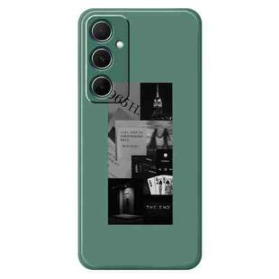 For Samsung Galaxy S21 Ultra 5G G Series Minimalist TPU Creative Painted Phone Case(Green A1110)