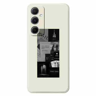 For Samsung Galaxy S21 Ultra 5G G Series Minimalist TPU Creative Painted Phone Case(White A1110)