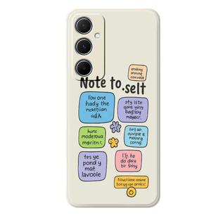 For Samsung Galaxy A23 5G / 4G B Series Minimalist TPU Creative Painted Phone Case(White A1000)