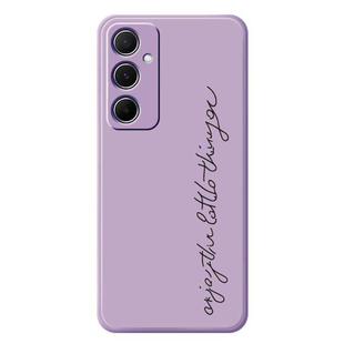 For Samsung Galaxy A15 4G / 5G B Series Minimalist TPU Creative Painted Phone Case(Purple A1004)