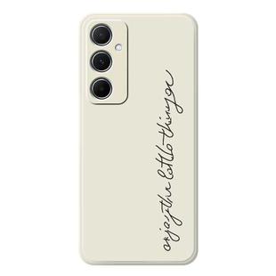 For Samsung Galaxy A33 5G B Series Minimalist TPU Creative Painted Phone Case(White A1004)